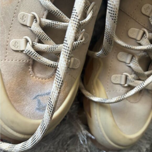 JIMMY CHOO Diamond x Hike ankle boots leather high top shoes rubber sneaker y2k - Picture 4 of 12